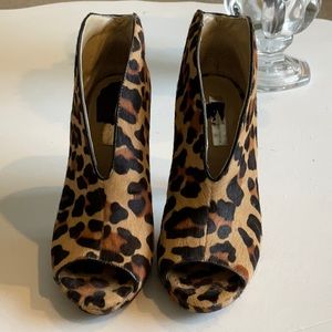 INC Leopard bootie